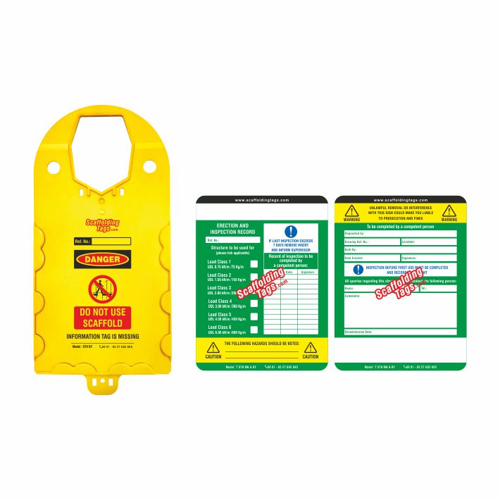 yellow scaffolding tag kit big